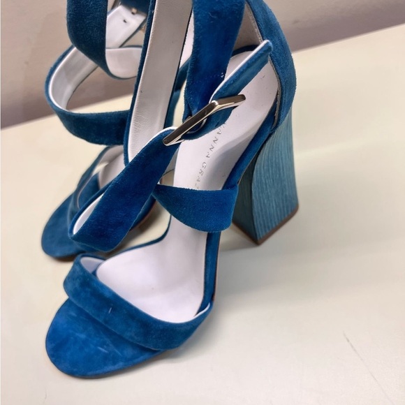 Made in Italy Giovanna Grazzini Blue Strappy High Heel Sandals - Picture 2 of 11